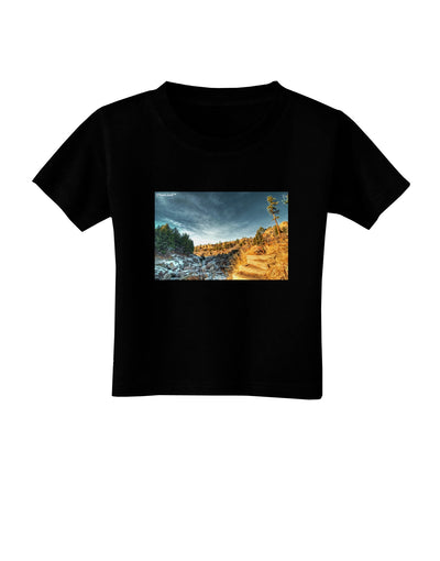 Castlewood Canyon Toddler T-Shirt Dark-Toddler T-Shirt-TooLoud-Black-2T-Davson Sales