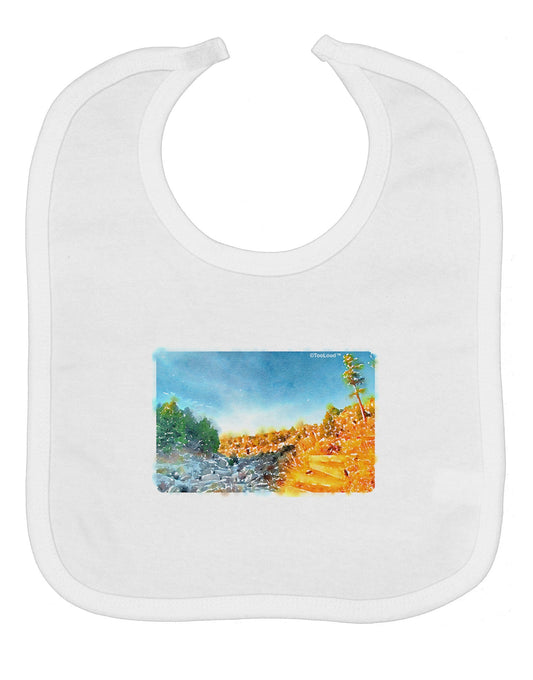 Castlewood Canyon Watercolor Baby Bib