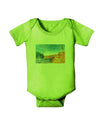 Castlewood Canyon Watercolor Baby Romper Bodysuit-Baby Romper-TooLoud-Lime-06-Months-Davson Sales