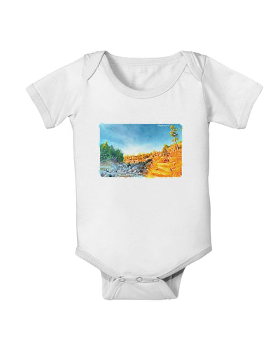 Castlewood Canyon Watercolor Baby Romper Bodysuit-Baby Romper-TooLoud-White-06-Months-Davson Sales