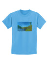 Castlewood Canyon Watercolor Childrens T-Shirt-Childrens T-Shirt-TooLoud-Aquatic-Blue-X-Small-Davson Sales