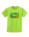 Castlewood Canyon Watercolor Childrens T-Shirt-Childrens T-Shirt-TooLoud-Lime-Green-X-Small-Davson Sales