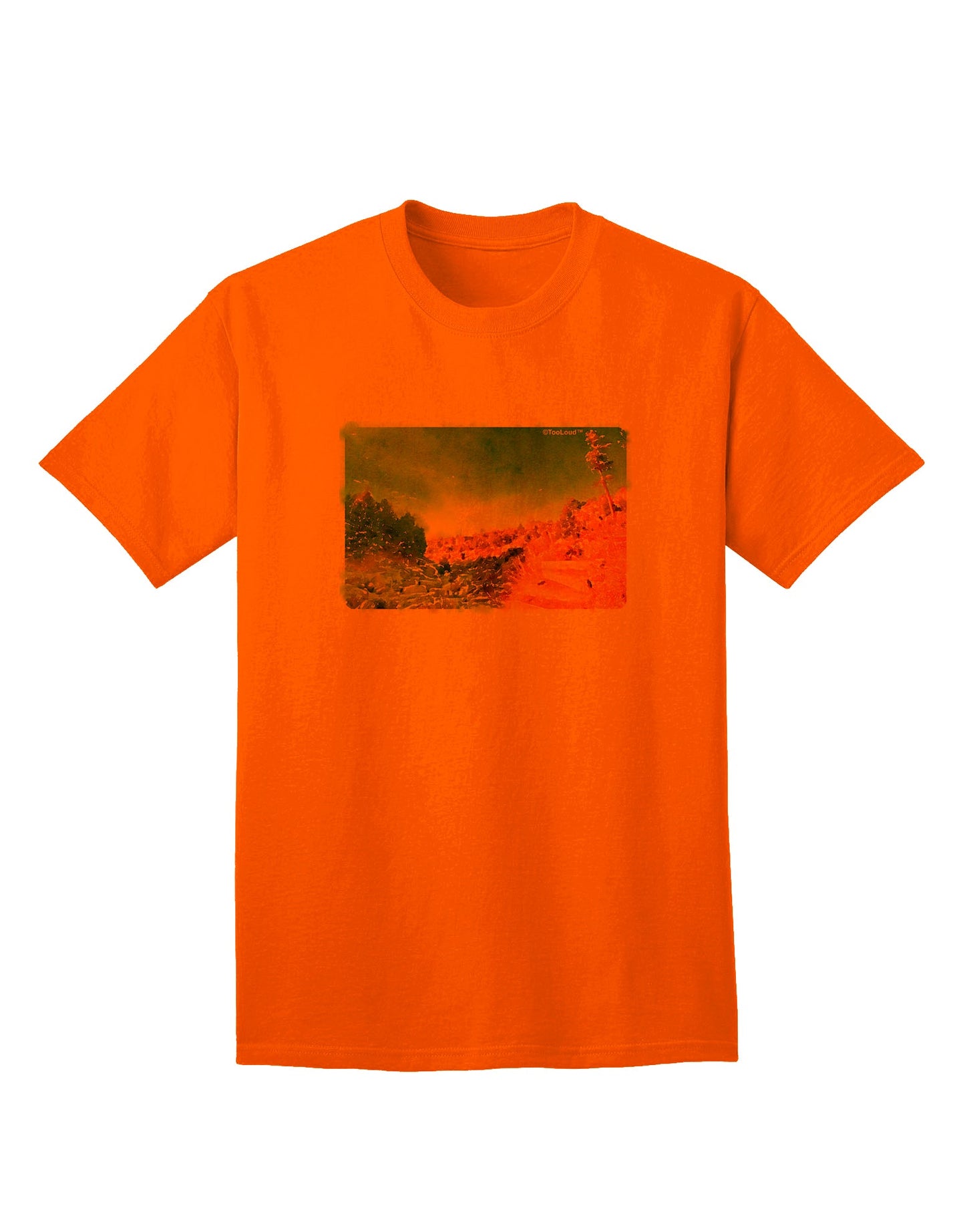Castlewood Canyon Watercolor: Premium Adult T-Shirt for Artistic Expression-Mens T-shirts-TooLoud-Orange-Small-Davson Sales