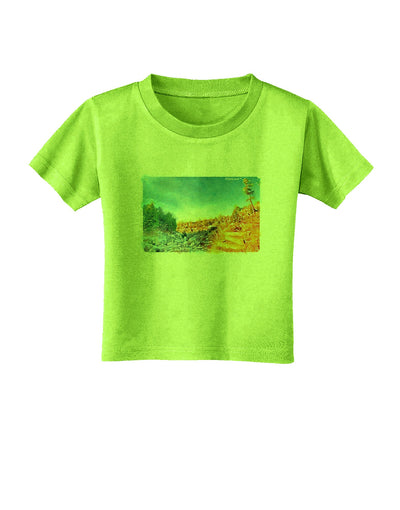 Castlewood Canyon Watercolor Toddler T-Shirt-Toddler T-Shirt-TooLoud-Lime-Green-2T-Davson Sales