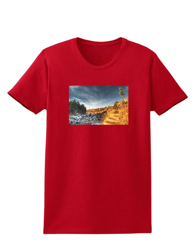 Castlewood Canyon Womens Dark T-Shirt-TooLoud-Red-X-Small-Davson Sales