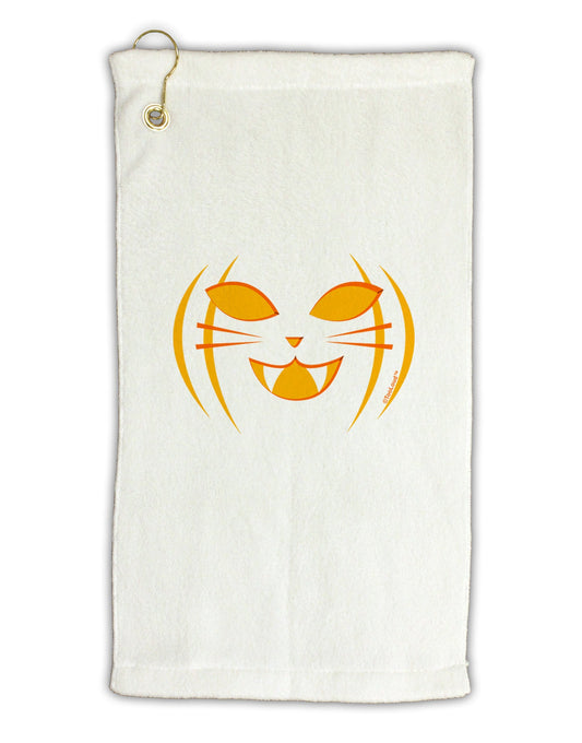 Cat-O-Lantern Micro Terry Gromet Golf Towel 16 x 25 inch-Golf Towel-TooLoud-White-Davson Sales