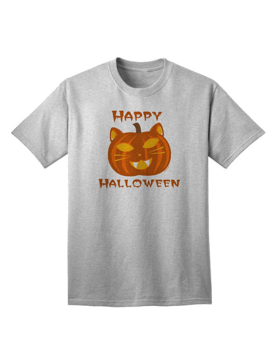 Cat-O-Lantern With Text Adult T-Shirt-unisex t-shirt-TooLoud-AshGray-XXXX-Large-Davson Sales