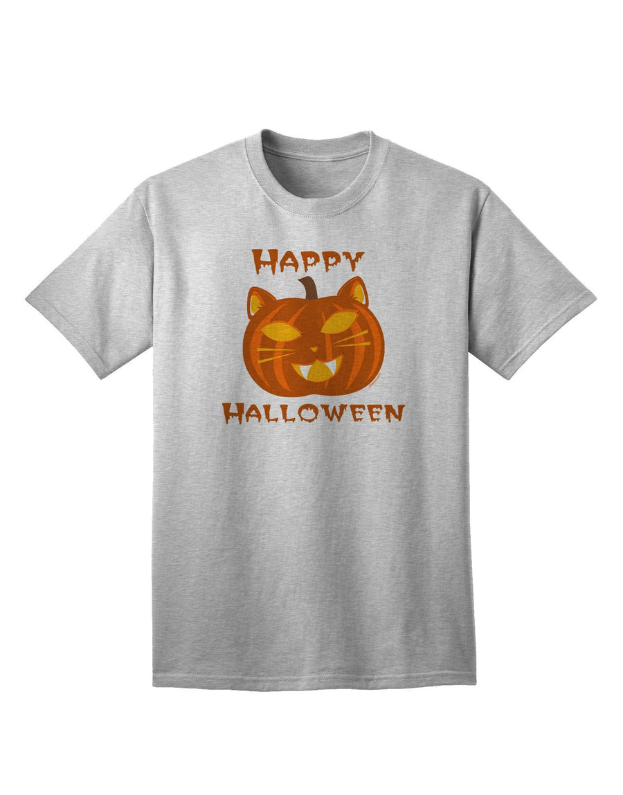 Cat-O-Lantern With Text Adult T-Shirt-unisex t-shirt-TooLoud-White-XXXX-Large-Davson Sales