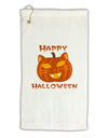 Cat-O-Lantern With Text Micro Terry Gromet Golf Towel 16 x 25 inch-Golf Towel-TooLoud-White-Davson Sales