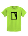 Cat Peeking Childrens T-Shirt by TooLoud-Childrens T-Shirt-TooLoud-Lime-Green-X-Small-Davson Sales