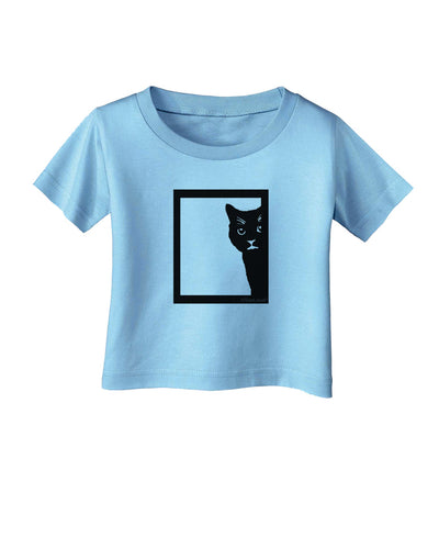 Cat Peeking Infant T-Shirt by TooLoud-Infant T-Shirt-TooLoud-Aquatic-Blue-06-Months-Davson Sales