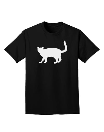 Cat Silhouette Design Adult Dark T-Shirt by TooLoud-Mens T-Shirt-TooLoud-Black-Small-Davson Sales