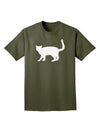 Cat Silhouette Design Adult Dark T-Shirt by TooLoud-Mens T-Shirt-TooLoud-Military-Green-Small-Davson Sales