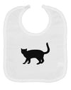 Cat Silhouette Design Baby Bib by TooLoud