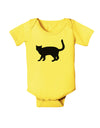 Cat Silhouette Design Baby Romper Bodysuit by TooLoud-Baby Romper-TooLoud-Yellow-06-Months-Davson Sales