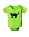 Cat Silhouette Design Baby Romper Bodysuit by TooLoud-Baby Romper-TooLoud-Lime-Green-06-Months-Davson Sales