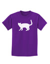 Cat Silhouette Design Childrens Dark T-Shirt by TooLoud-Childrens T-Shirt-TooLoud-Purple-X-Small-Davson Sales