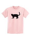 Cat Silhouette Design Childrens T-Shirt by TooLoud-Childrens T-Shirt-TooLoud-PalePink-X-Small-Davson Sales