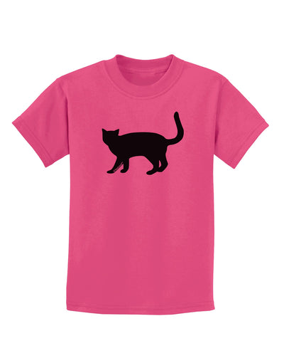 Cat Silhouette Design Childrens T-Shirt by TooLoud-Childrens T-Shirt-TooLoud-Sangria-X-Small-Davson Sales