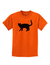 Cat Silhouette Design Childrens T-Shirt by TooLoud-Childrens T-Shirt-TooLoud-Orange-X-Small-Davson Sales