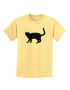 Cat Silhouette Design Childrens T-Shirt by TooLoud-Childrens T-Shirt-TooLoud-Daffodil-Yellow-X-Small-Davson Sales