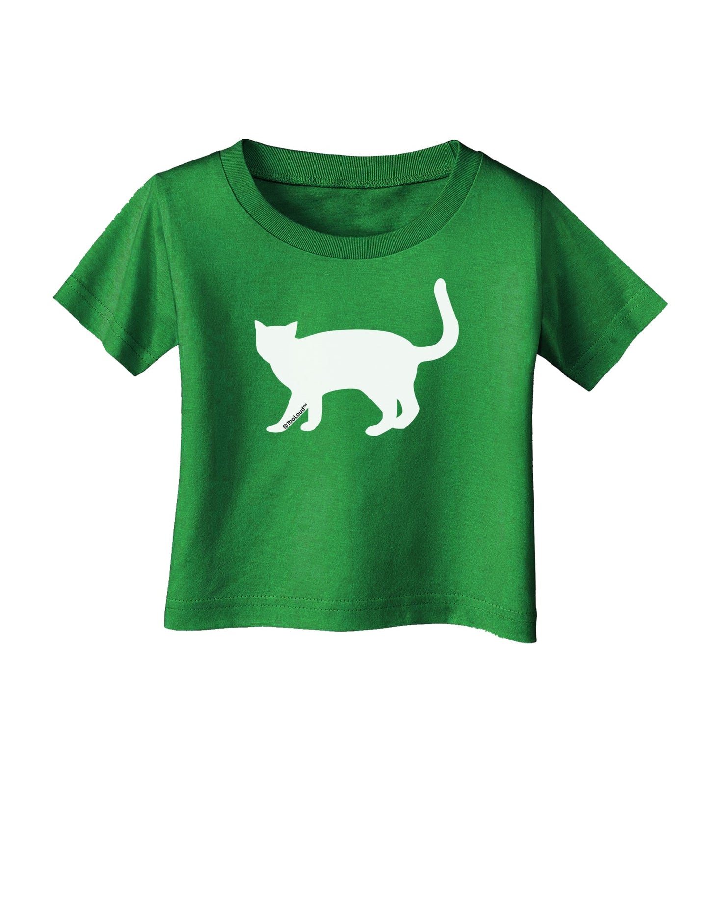 Cat Silhouette Design Infant T-Shirt Dark by TooLoud-Infant T-Shirt-TooLoud-Clover-Green-06-Months-Davson Sales