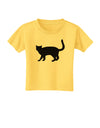 Cat Silhouette Design Toddler T-Shirt by TooLoud-Toddler T-Shirt-TooLoud-Yellow-2T-Davson Sales