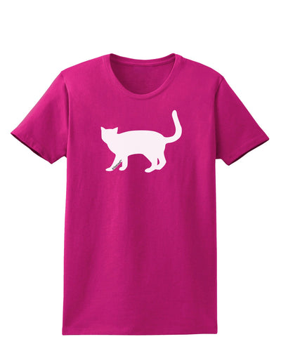 Cat Silhouette Design Womens Dark T-Shirt by TooLoud-Womens T-Shirt-TooLoud-Hot-Pink-Small-Davson Sales