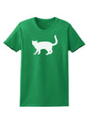 Cat Silhouette Design Womens Dark T-Shirt by TooLoud-Womens T-Shirt-TooLoud-Kelly-Green-X-Small-Davson Sales