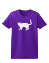 Cat Silhouette Design Womens Dark T-Shirt by TooLoud-Womens T-Shirt-TooLoud-Purple-X-Small-Davson Sales