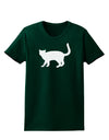 Cat Silhouette Design Womens Dark T-Shirt by TooLoud-Womens T-Shirt-TooLoud-Forest-Green-Small-Davson Sales