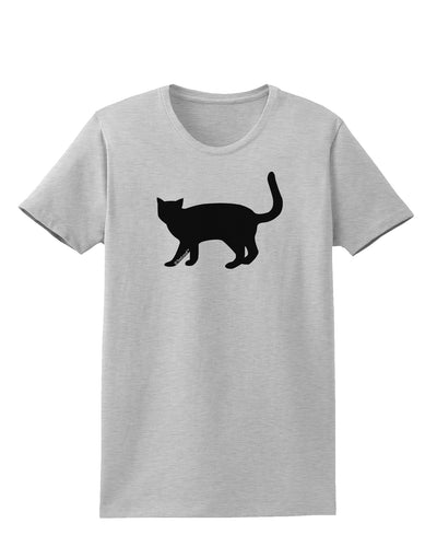 Cat Silhouette Design Womens T-Shirt by TooLoud-Womens T-Shirt-TooLoud-AshGray-X-Small-Davson Sales