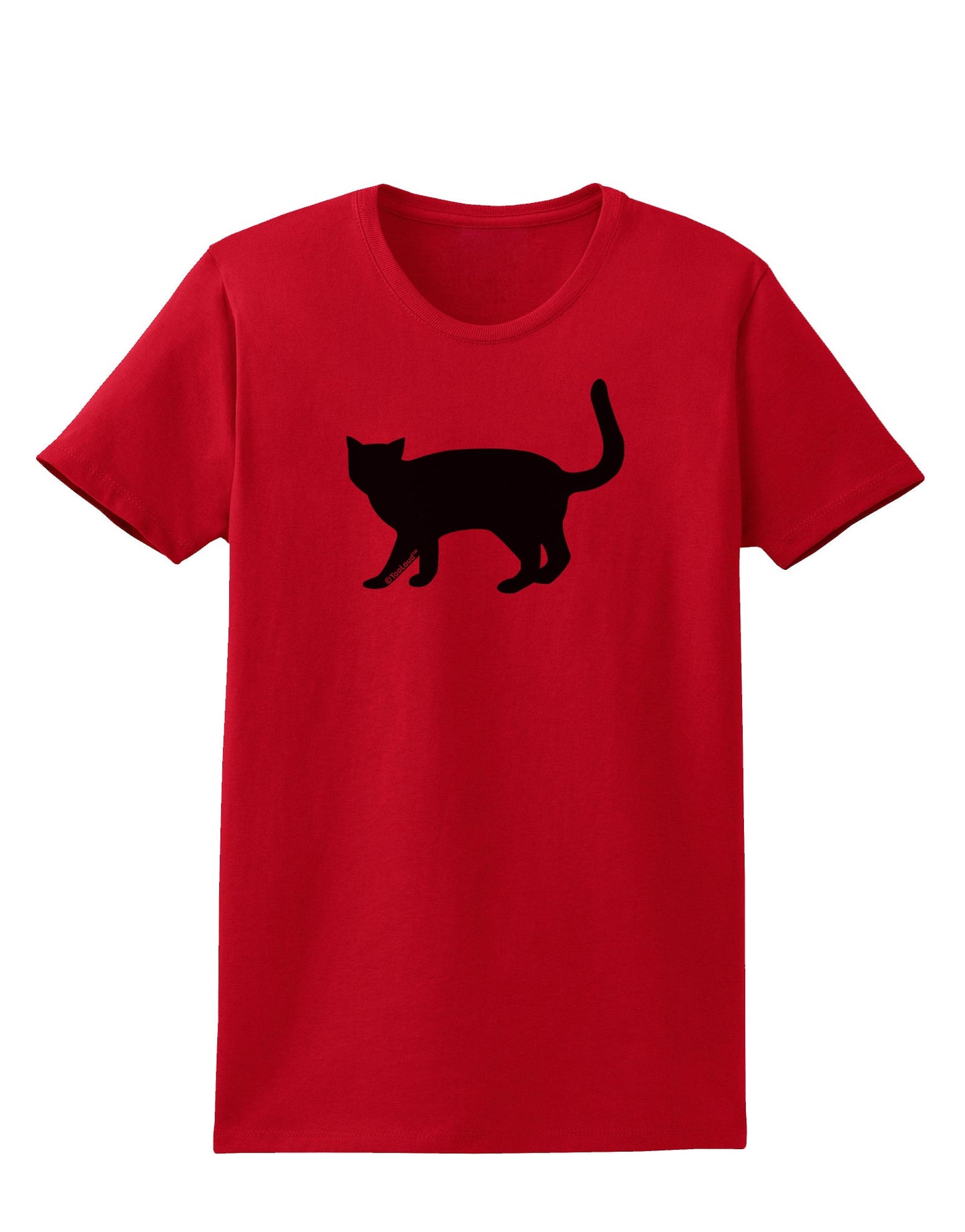 Cat Silhouette Design Womens T-Shirt by TooLoud-Womens T-Shirt-TooLoud-Red-X-Small-Davson Sales