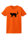 Cat Silhouette Design Womens T-Shirt by TooLoud-Womens T-Shirt-TooLoud-Orange-X-Small-Davson Sales