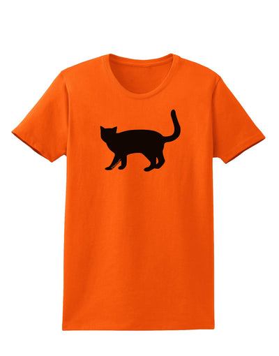 Cat Silhouette Design Womens T-Shirt by TooLoud-Womens T-Shirt-TooLoud-Orange-X-Small-Davson Sales