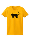 Cat Silhouette Design Womens T-Shirt by TooLoud-Womens T-Shirt-TooLoud-Gold-X-Small-Davson Sales