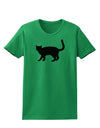 Cat Silhouette Design Womens T-Shirt by TooLoud-Womens T-Shirt-TooLoud-Kelly-Green-X-Small-Davson Sales