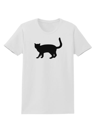 Cat Silhouette Design Womens T-Shirt by TooLoud-Womens T-Shirt-TooLoud-White-X-Small-Davson Sales