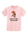 Cat with Pink Sombrero - Happy Cinco de Meow Childrens T-Shirt by TooLoud-Childrens T-Shirt-TooLoud-PalePink-X-Small-Davson Sales