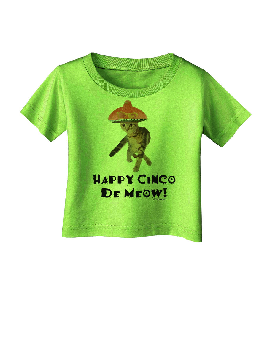 Cat with Pink Sombrero - Happy Cinco de Meow Infant T-Shirt by TooLoud-Infant T-Shirt-TooLoud-White-06-Months-Davson Sales