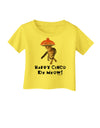 Cat with Pink Sombrero - Happy Cinco de Meow Infant T-Shirt by TooLoud-Infant T-Shirt-TooLoud-Yellow-06-Months-Davson Sales