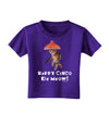 Cat with Pink Sombrero - Happy Cinco de Meow Toddler T-Shirt Dark by TooLoud-Toddler T-Shirt-TooLoud-Purple-2T-Davson Sales