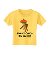 Cat with Pink Sombrero - Happy Cinco de Meow Toddler T-Shirt by TooLoud-Toddler T-Shirt-TooLoud-Yellow-2T-Davson Sales