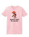 Cat with Pink Sombrero - Happy Cinco de Meow Womens T-Shirt by TooLoud-Womens T-Shirt-TooLoud-PalePink-X-Small-Davson Sales