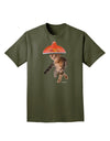 Cat with Pink Sombrero and Sunglasses Adult Dark T-Shirt by TooLoud-Mens T-Shirt-TooLoud-Military-Green-Small-Davson Sales