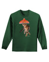 Cat with Pink Sombrero and Sunglasses Adult Long Sleeve Dark T-Shirt by TooLoud-TooLoud-Dark-Green-Small-Davson Sales