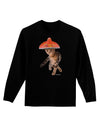 Cat with Pink Sombrero and Sunglasses Adult Long Sleeve Dark T-Shirt by TooLoud-TooLoud-Black-Small-Davson Sales