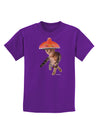 Cat with Pink Sombrero and Sunglasses Childrens Dark T-Shirt by TooLoud-Childrens T-Shirt-TooLoud-Purple-X-Small-Davson Sales