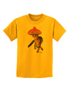 Cat with Pink Sombrero and Sunglasses Childrens T-Shirt by TooLoud-Childrens T-Shirt-TooLoud-Gold-X-Small-Davson Sales