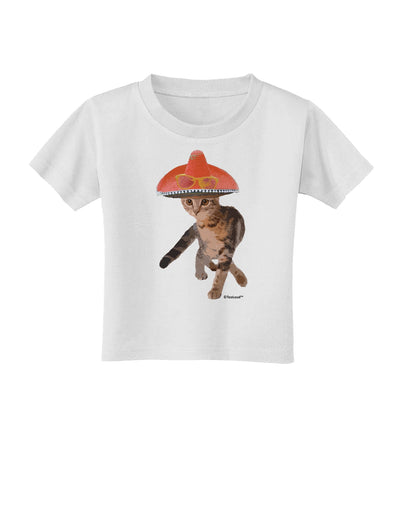 Cat with Pink Sombrero and Sunglasses Toddler T-Shirt by TooLoud-Toddler T-Shirt-TooLoud-White-2T-Davson Sales